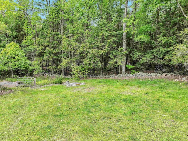 245-247 Danville Rd, Fremont, NH 03044 - view of grassy yard featuring a forest view