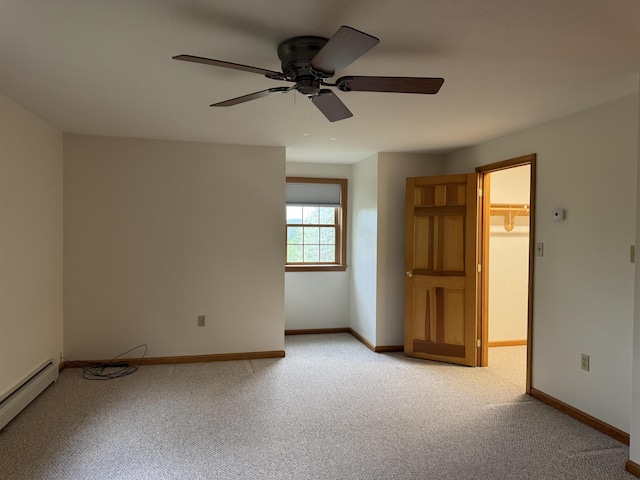 52 Jericho Rd, Grantham, NH 03753 - spare room with baseboard heating, carpet floors, ceiling fan, and baseboards