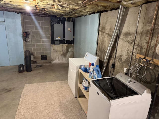 52 Jericho Rd, Grantham, NH 03753 - unfinished below grade area with separate washer and dryer and electric panel