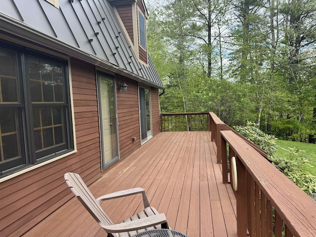 52 Jericho Rd, Grantham, NH 03753 - wooden terrace featuring view of scattered trees