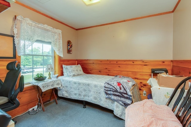 101 Mudgett Hill Rd, Loudon, NH 03307 - carpeted bedroom featuring ornamental molding and wainscoting