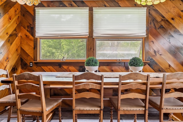 3-5 Cross St, Windham, NH 03087 - dining space with wood walls