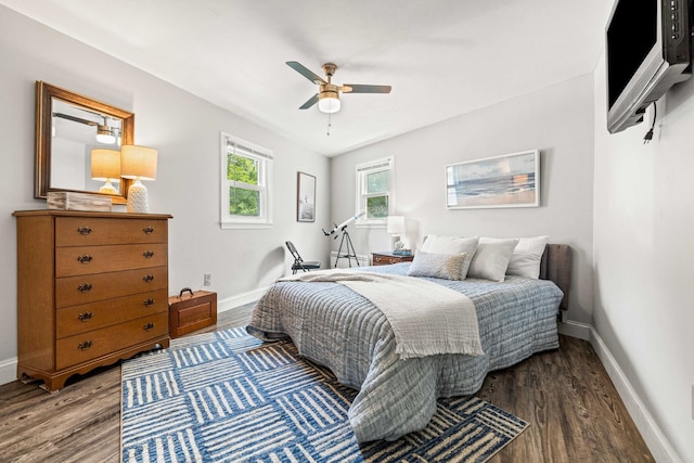 19 Fowlers Ct, Seabrook, NH 03874 - bedroom featuring wood finished floors, baseboards, and ceiling fan