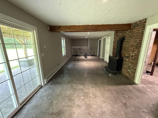 2 Germantown Rd, Derry, NH 03038 - hall with beam ceiling, baseboards, and a baseboard radiator