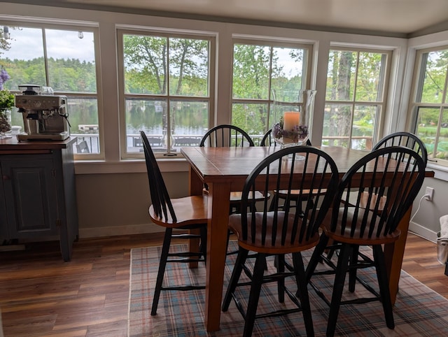 175 Rolfe Pond Dr, Hopkinton, NH 03229 - dining space featuring baseboards and wood finished floors