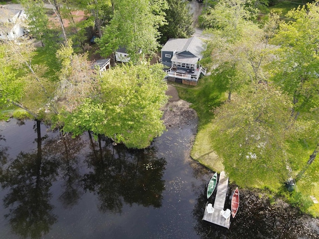 175 Rolfe Pond Dr, Hopkinton, NH 03229 - view from above of property with a nearby body of water
