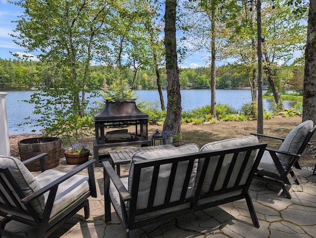 175 Rolfe Pond Dr, Hopkinton, NH 03229 - view of patio / terrace with a water view
