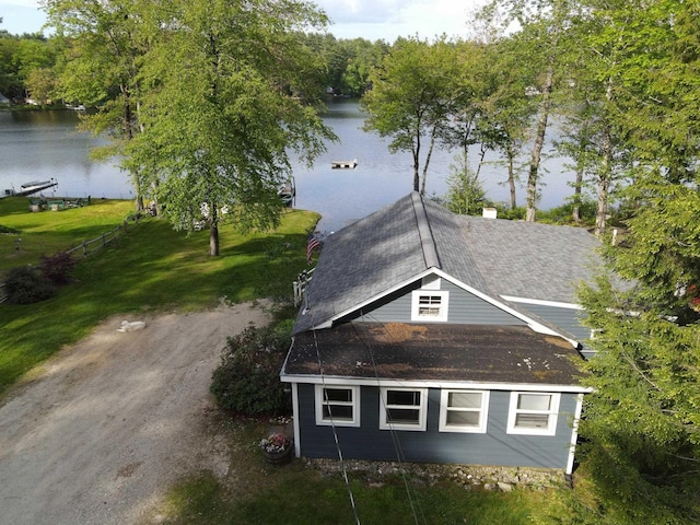 175 Rolfe Pond Dr, Hopkinton, NH 03229 - view from above of property with a nearby body of water