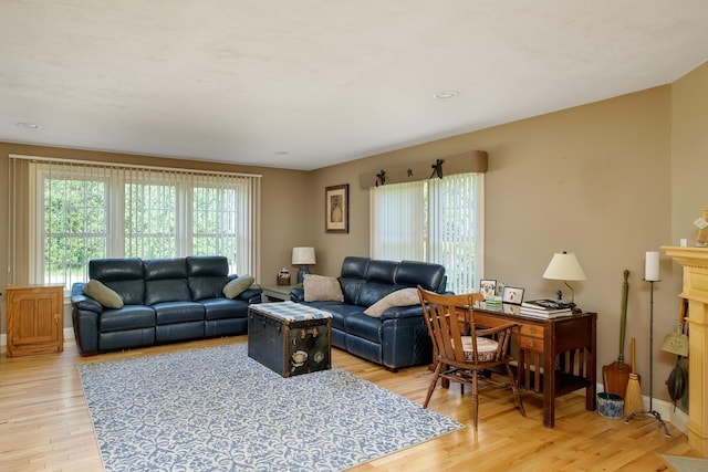 3 Playhouse Cir, Hampton, NH 03842 - living room with light wood-type flooring and baseboards