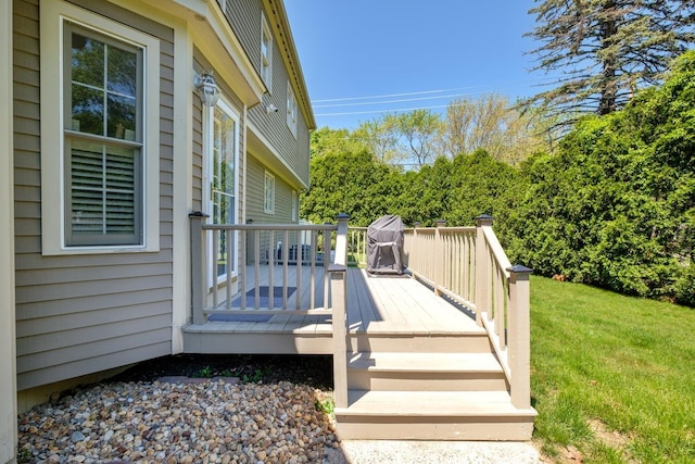 3 Playhouse Cir, Hampton, NH 03842 - wooden terrace featuring a lawn