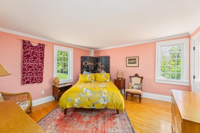 236 Main St, Jaffrey, NH 03452 - bedroom with light wood-style floors, ornamental molding, and baseboards