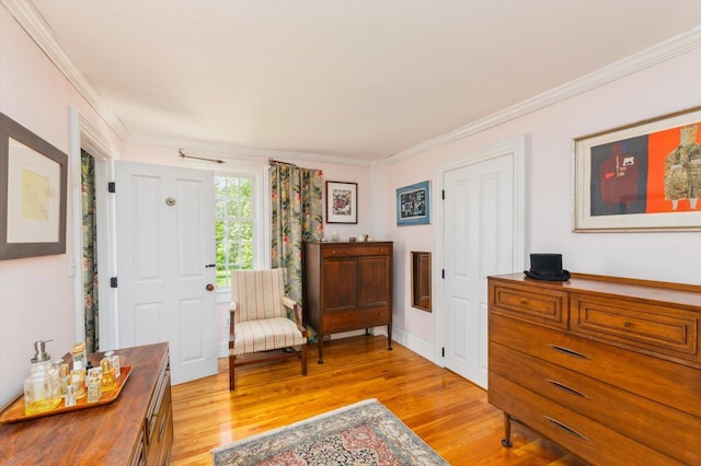 236 Main St, Jaffrey, NH 03452 - living area with light wood-type flooring and ornamental molding