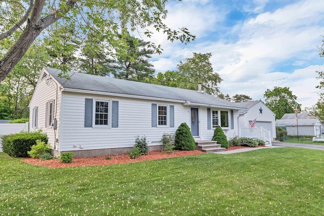 6 Cherry St, Concord, NH 03301 - view of front of house with driveway, a garage, and a front yard