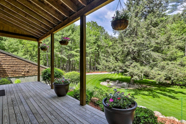 56 Averill Rd, Brookline, NH 03033 - wooden terrace featuring a lawn