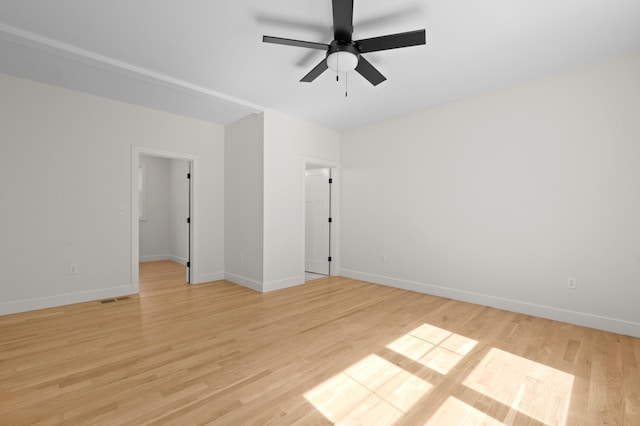 93 Stage Rd, Hampstead, NH 03841 - spare room featuring ceiling fan, light wood finished floors, and baseboards