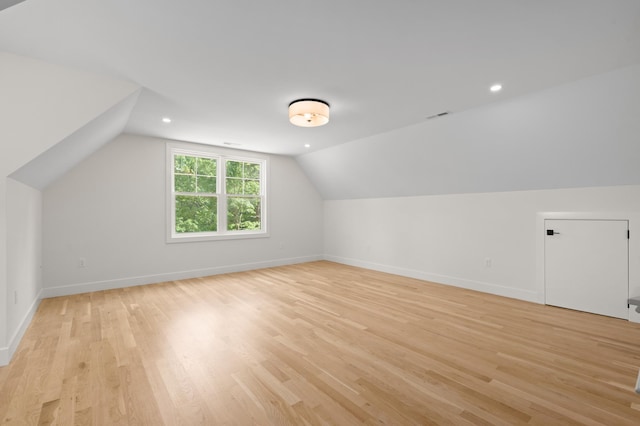 93 Stage Rd, Hampstead, NH 03841 - bonus room featuring lofted ceiling, light wood-style flooring, baseboards, and recessed lighting