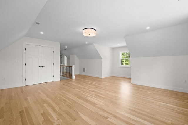 93 Stage Rd, Hampstead, NH 03841 - bonus room featuring vaulted ceiling, light wood-type flooring, baseboards, and recessed lighting