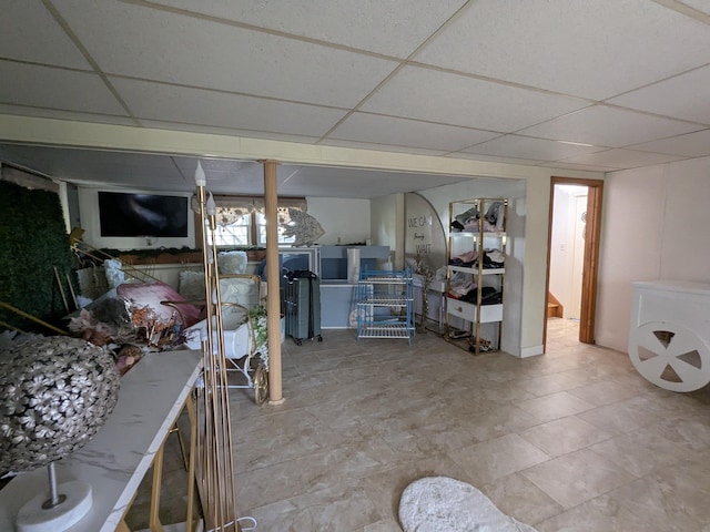 19 Bradford Dr, Salem, NH 03079 - finished below grade area with a paneled ceiling