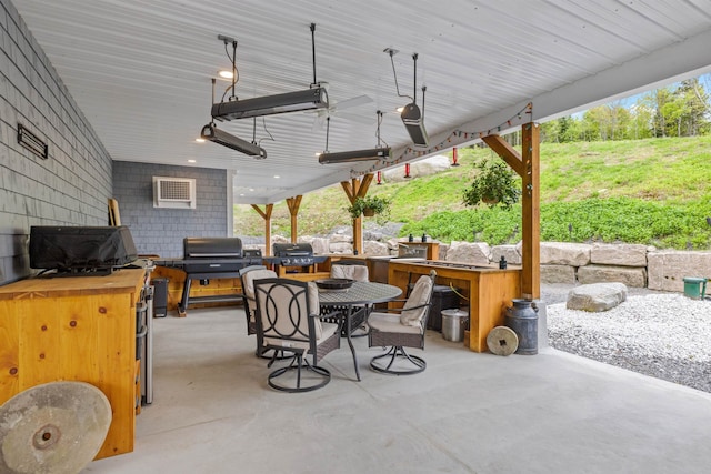 126 Stoddard Rd, Columbia, NH 03576 - view of patio with outdoor dining area and a grill
