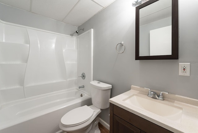 17 Silvestri Cir Unit 4, Derry, NH 03038 - full bath with toilet, shower / tub combination, vanity, and a drop ceiling