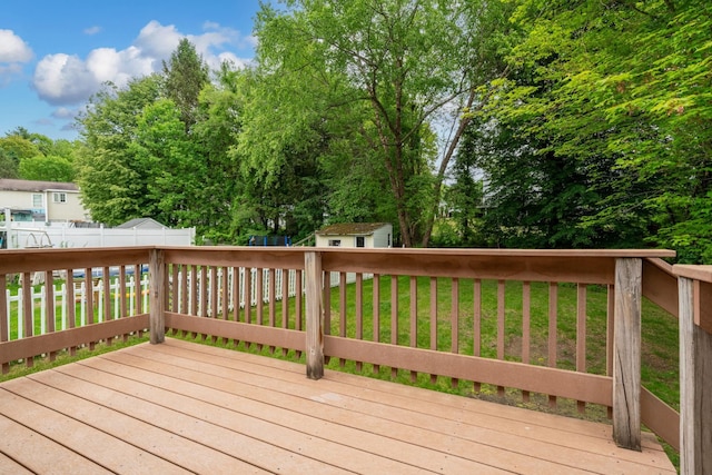 40 Trolley St, Manchester, NH 03103 - deck with view of scattered trees
