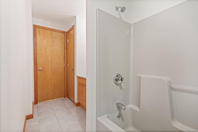 40 Trolley St, Manchester, NH 03103 - full bath with shower / bathtub combination, tile patterned floors, and vanity