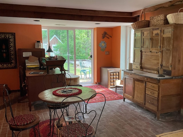 2 Mack Hill Rd, Amherst, NH 03031 - dining room featuring brick floors