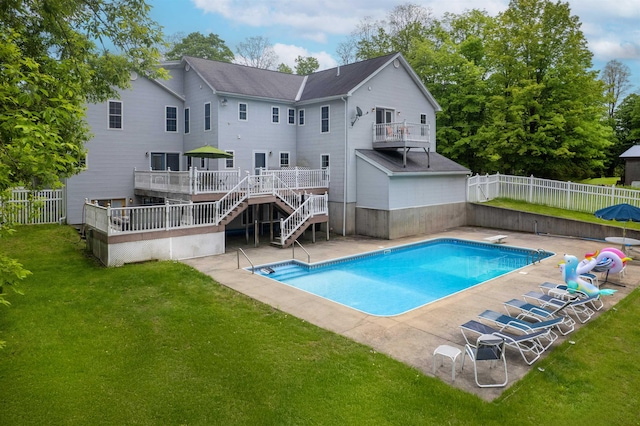 1851 York Street Ext, Poultney, VT 05764 - view of pool with stairs, a deck, and a patio