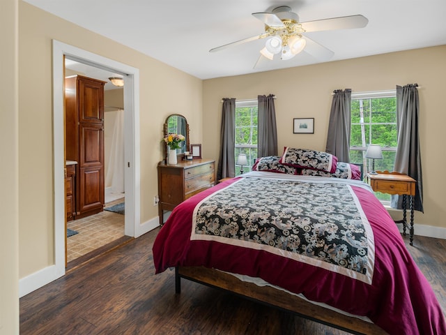 1851 York Street Ext, Poultney, VT 05764 - bedroom featuring wood finished floors, baseboards, and a ceiling fan