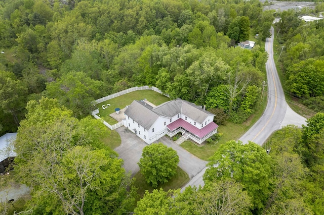 1851 York Street Ext, Poultney, VT 05764 - view from above of property with a heavily wooded area