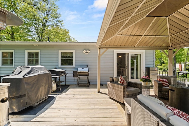 165 Tanglewood Dr, Colchester, VT 05546 - deck featuring area for grilling, an outdoor hangout area, and a gazebo