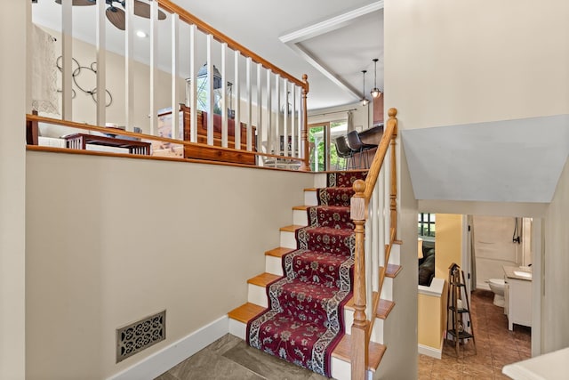 165 Tanglewood Dr, Colchester, VT 05546 - staircase featuring baseboards