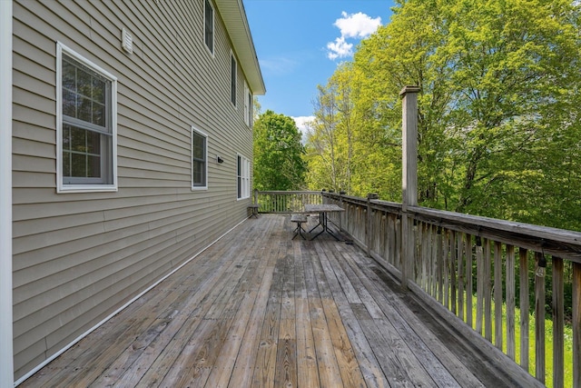 2351 Sugar Hill Rd, Wallingford, VT 05742 - wooden terrace featuring outdoor dining space