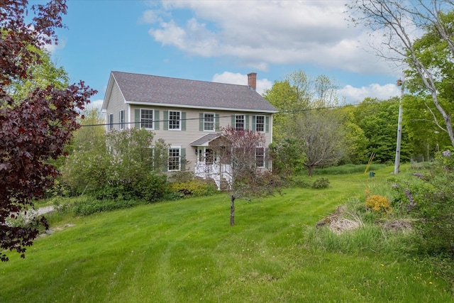2351 Sugar Hill Rd, Wallingford, VT 05742 - rear view of property featuring a chimney and a yard