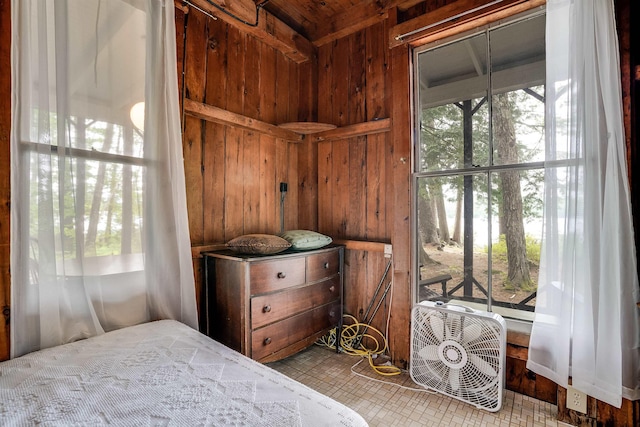 68 Pine Colony Rd, Franklin, NH 03235 - bedroom with wooden walls