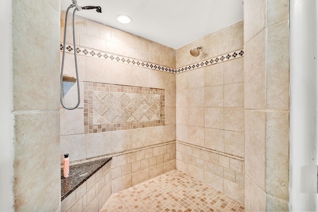 28 Olde Lantern Rd, Bedford, NH 03110 - full bathroom featuring a tile shower and recessed lighting