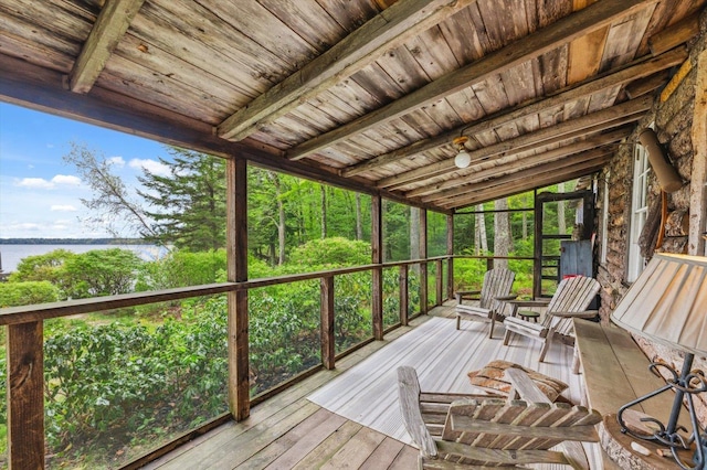 138 Miller Dr, Nelson, NH 03457 - sunroom with a water view