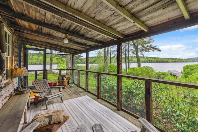 138 Miller Dr, Nelson, NH 03457 - sunroom with a water view