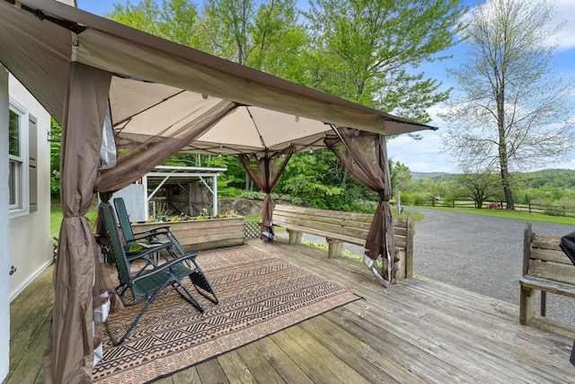 122 Wallace Rd, Northfield, VT 05663 - wooden deck with a gazebo