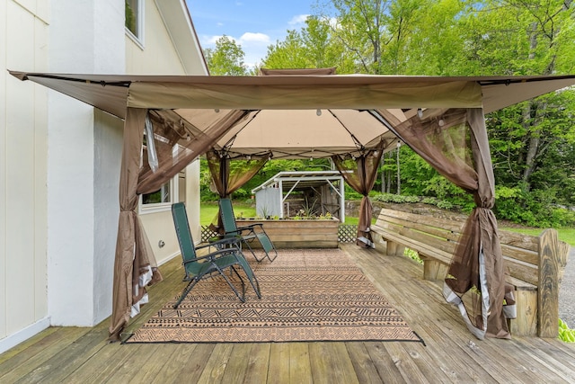 122 Wallace Rd, Northfield, VT 05663 - wooden deck with a gazebo