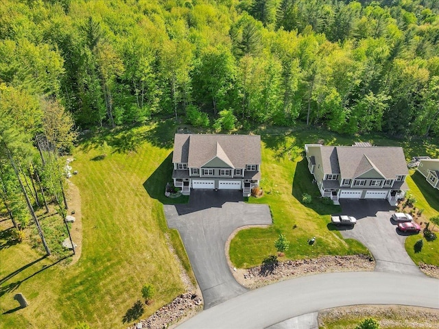 28A Black Walnut Ln Unit A, Jericho, VT 05465 - aerial view of property and surrounding area with a heavily wooded area