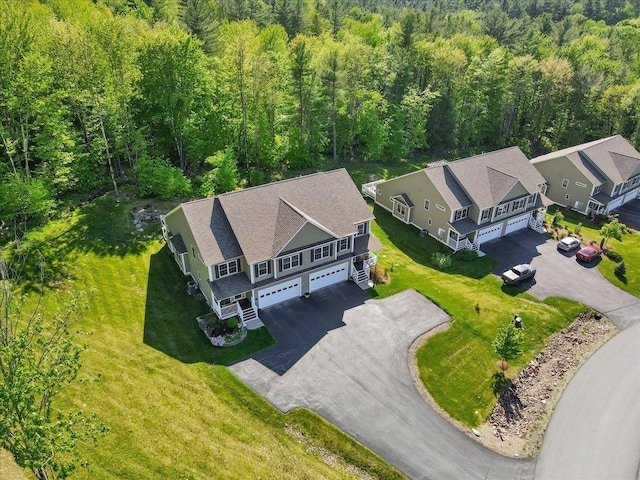 28A Black Walnut Ln Unit A, Jericho, VT 05465 - aerial view of property and surrounding area featuring a forest