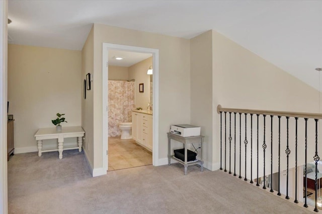 28A Black Walnut Ln Unit A, Jericho, VT 05465 - corridor featuring light colored carpet and baseboards