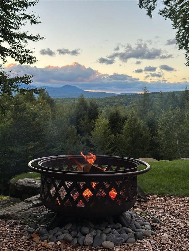 1444 Upper Hollow Rd, Stowe, VT 05672 - view of mountain backdrop featuring a heavily wooded area