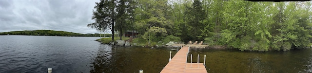 241 Skatutakee Rd, Harrisville, NH 03450 - dock area with a water view and a view of trees