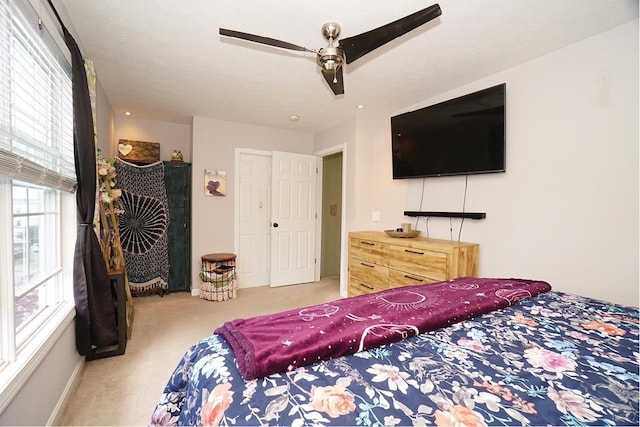 602 Silver St Unit 5, Manchester, NH 03103 - bedroom featuring carpet floors, a ceiling fan, and baseboards