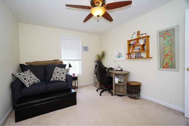 602 Silver St Unit 5, Manchester, NH 03103 - home office with carpet floors, ceiling fan, and baseboards