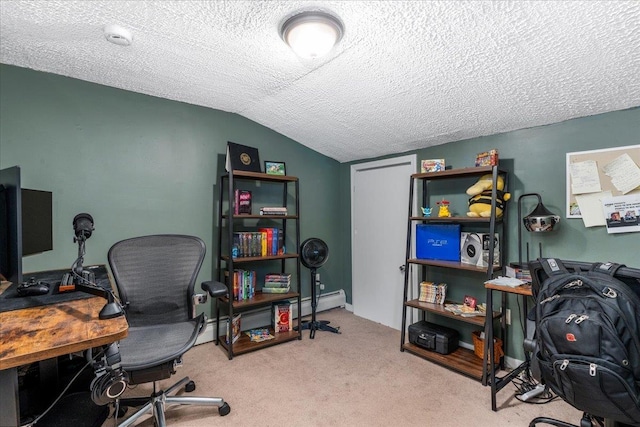27 Eden St, Goffstown, NH 03102 - carpeted office space with vaulted ceiling and a textured ceiling