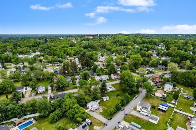 27 Eden St, Goffstown, NH 03102 - aerial view of residential area featuring a heavily wooded area