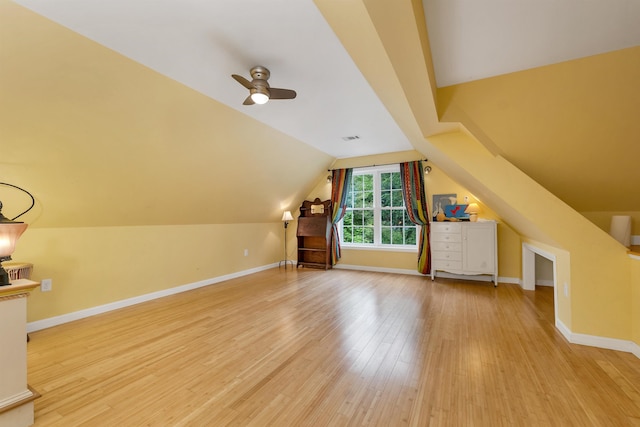 15 Largo Knl, Milford, NH 03055 - bonus room featuring wood finished floors, ceiling fan, baseboards, and vaulted ceiling
